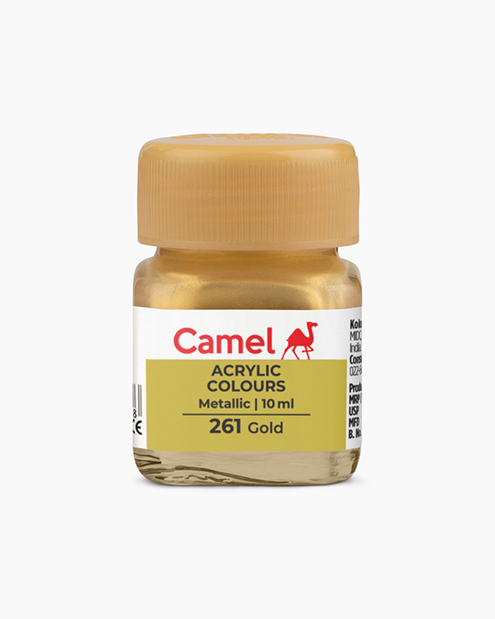 Metallic Gold Camel Acrylic Colours